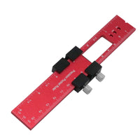 Engraved Measurements Woodworking Marking Ruler Metal Tightening Knobs Angle Marking Ruler Anodized Red Hand Tool Rectangular Cutout for DIYers