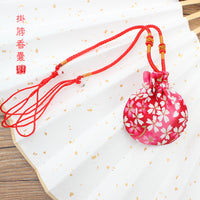 Embroidered Sachet Empty Bag for DIY Fragrance or Keepsakes, Portable Neck Hanging Lucky Pouch