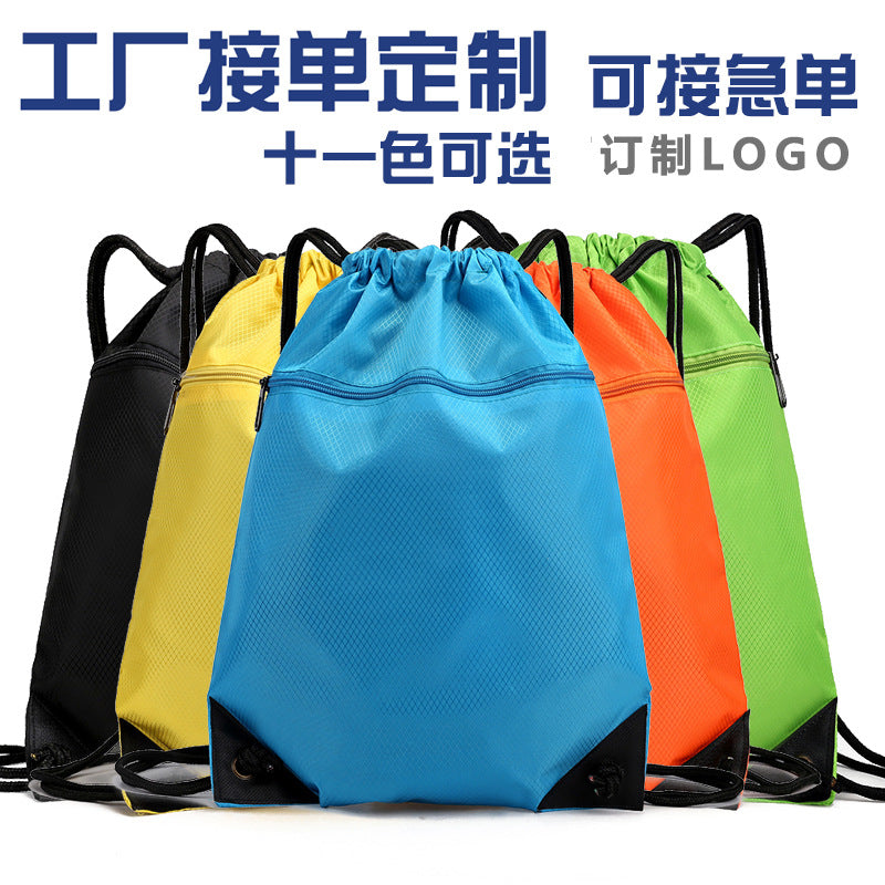Waterproof Drawstring Sports Bag Lightweight Outdoor Backpack Nylon Cinch Sack