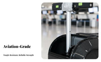 High Load Capacity Rideable Electric Suitcase Airport Security-Approved Smart Lock Rideable Luggage USB Charging Port Travel Gear Removable Battery for Frequent Flyers, Business Professionals, Tech Enthusiasts, Airport, Train Station, Convention Center