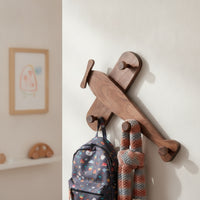 Airplane Coat Hook Space-Saving Airplane Wall Hook Streamlined Coat Rack with Pegs for Entryway, Bedroom