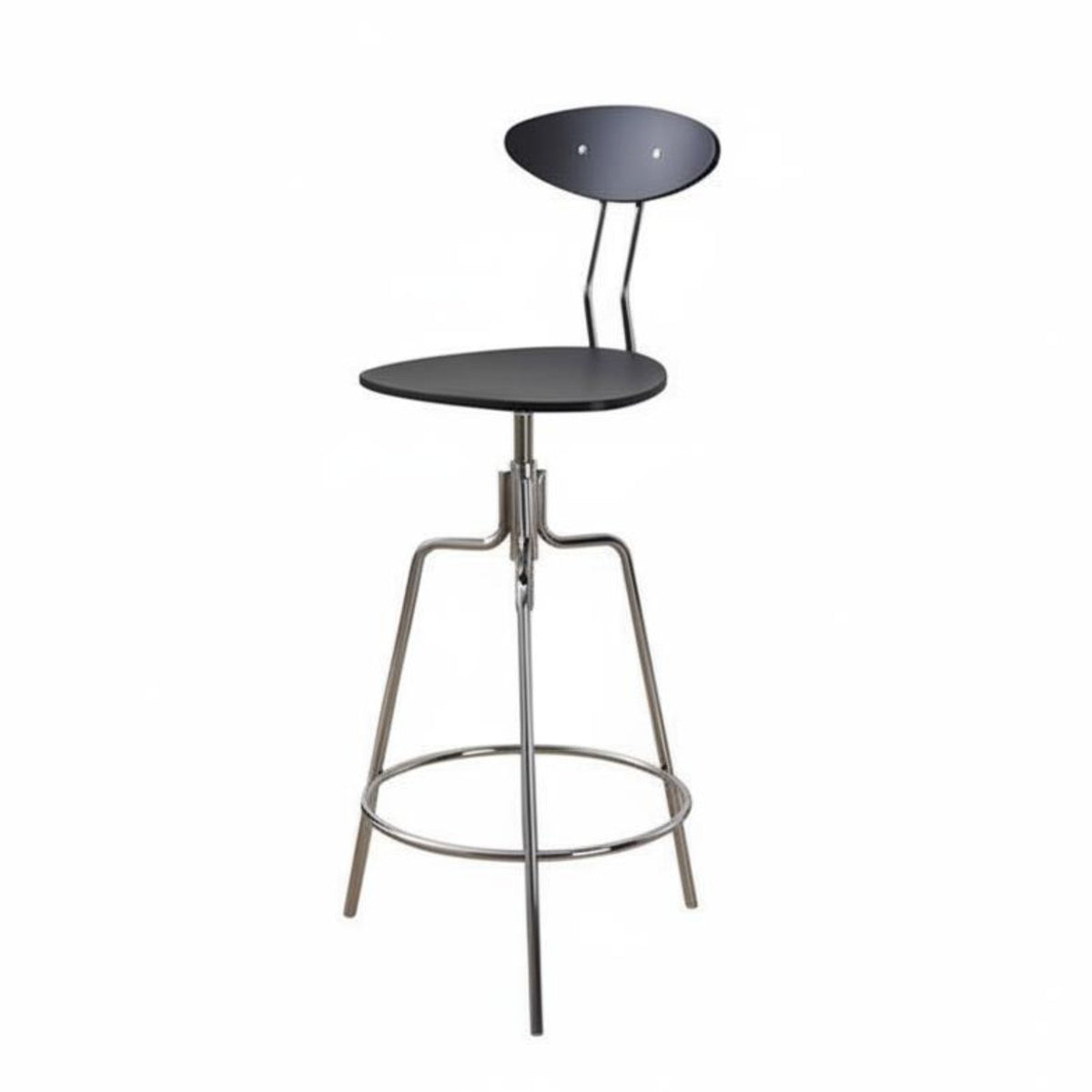 utilitarian Design Adjustable Stool with Backrest Vintage aesthetic Counter Chair Stable Base Seating Furniture Easy Assembly for Adults, Business Owners, Homeowners, Cafe, Restaurant, Kitchen Island, Lounge
