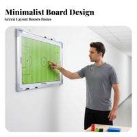 Aluminum Alloy Frame Football Board Hangable Portable Soccer Strategy Board Lightweight for Team Managers, Training, Locker Room