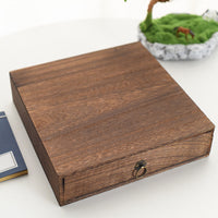 Double-Layer Wooden Tea Storage Box with Pull-Out Drawer, Gift Packaging