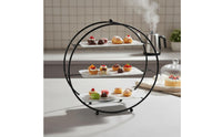 3-Tier Cake Stand Space-Saving 3 Tier Cake Stand Reusable Round Dessert Display Rack for Afternoon Tea
