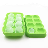 8-Cavity Silicone Ice Ball Mold for Cocktails and Beverages