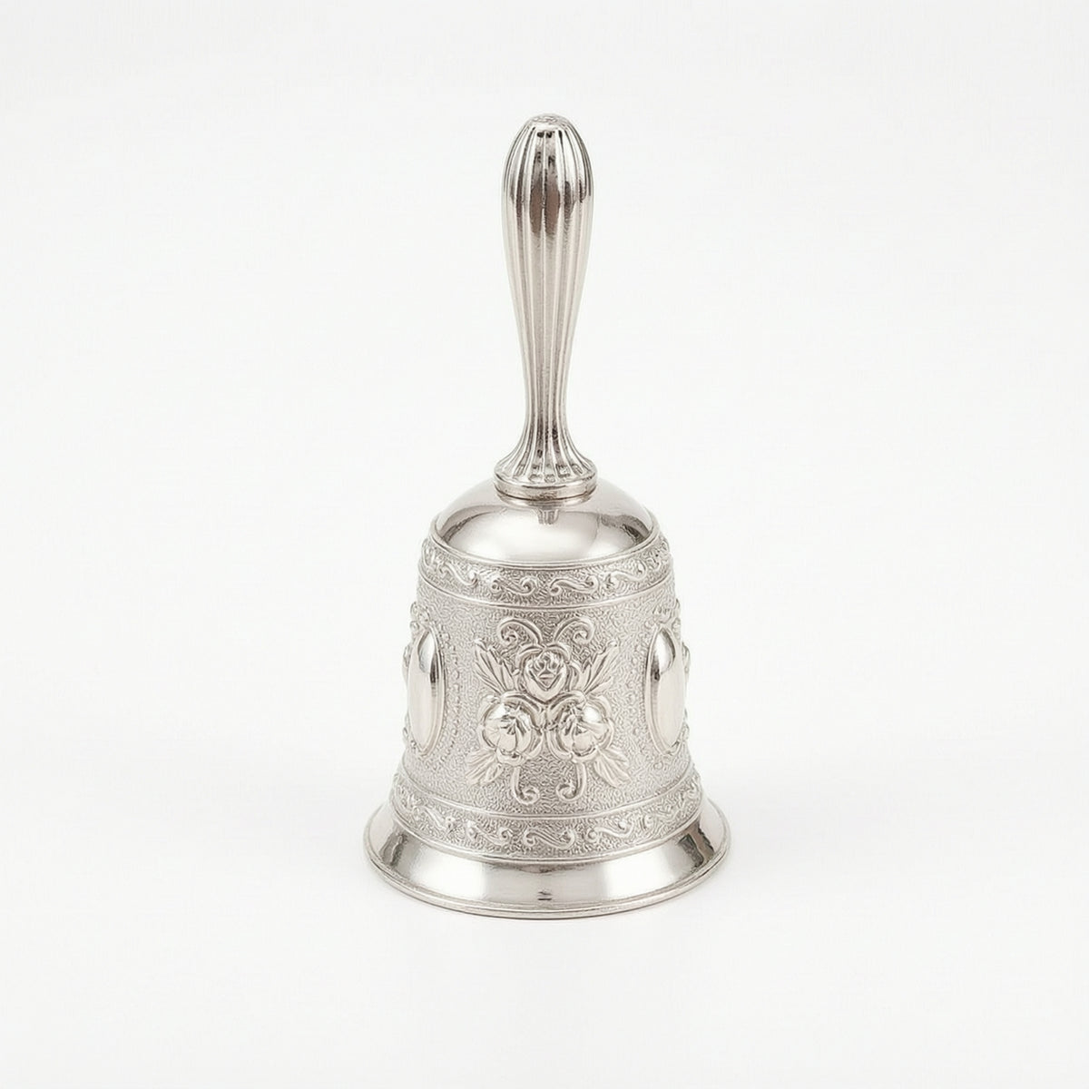 Hand Bell with Handle Embossed Metal Hand Bell Polished for Classrooms