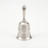 Hand Bell with Handle Embossed Metal Hand Bell Polished for Classrooms
