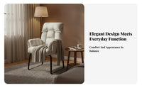 Reclining Function Cushisingled Sled Base Armchair Ergonomic Design Desk Chair Padded Seat Cushion Office Furniture Sturdy Frame for Distant Workers, Students, Clients, Study Room, Bedroom
