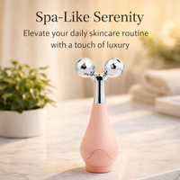 360° Rotating Stainless Steel Ice Roller for Face and Eyes, Cooling Metal Massage, Balls Puffiness Reduction for Women
