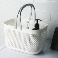 Japanese Style Portable Plastic Storage Basket for Bath, Picnic, and Sundries