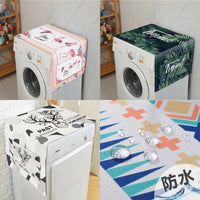 Cotton Linen Washing Machine Refrigerator Dust Cover with Nordic Pattern