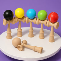 Beech Kendama Skill Ball Toy with Elastic Paint