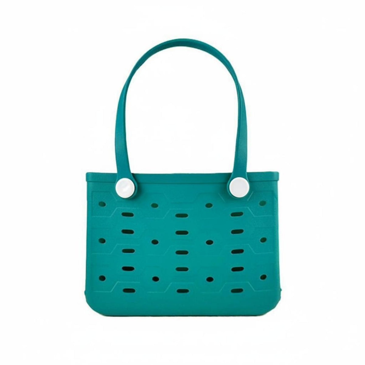 Lightweight EVA Tote Bag Washable EVA Hole Tote Easy to Clean Waterproof Plastic Handbag Long-Lasting for Women, Teens, Pool, Travel, Shopping