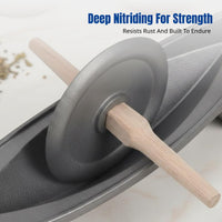 Herbal Medicine Cast Iron Manual Crusher, Traditional Grinding Vessel, Uncoated