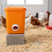 Reduces Waste Poultry Feeder Port Easy Installation Weight-Based Feed Port Rainproof Weight-Based Feed Kit for Outdoor, Backyard