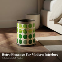 Leather Trash Can Elegant Design Vintage Design Wastebasket Elegant Appearance Decorative Open Top Trash Can for Students, Adults, Bedroom, Lavatory