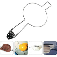 Stainless Steel Car Hat Holder with Spring Clip Sturdy Visor Hat Hanger Compact Organizer Heavy Duty for Drivers, Truck