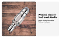 1/4 Inch Quick Connect Cleaner Nozzle Powerful Clog Removal Sewer Cleaner Nozzle High Pressure Drain Cleaning Head for Professionals