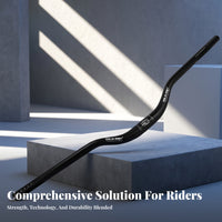 Sandblasted Finish Straightelevation Handlebar 780 Mm Mountain Bike Handlebar Printed Size Markings Mountain Bicycle Riser Bar Black