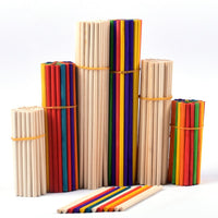 DIY Craft Wooden Dowel Rods for Kids, Birch Wood Sticks for Models and Crafts