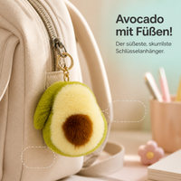 Avocado Faux Mink Rabbit Fur Car Keychain Pendant Plush Doll Bag Charm