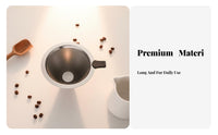 Food Grade Stainless Steel Coffee Filter Long-Lasting 60-Degree Cone Design Coffee Filter Easy to Clean for Office, Travel, Camping