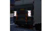 High Visibility Reflective Vehicle Tail Board Weather Resistant Red and White Striped Warning Sign