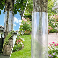 Cut-to-Fit Tree Trunk Protector with Tape Clear Tree Trunk Protector Transparent Barrier Outdoor for Gardeners, Homeowners, Garden, Yard