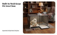 Multi-Room Design Dog Enclosure with Toilet Zoned Living Space Pet House with Potty Tray Easy to Clean Indoor Dog Kennel Waterproof for Puppy Owners, Home, Apartment