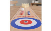 Portable Tabletop Bowling Curling Game Compact 3-in-1 Game Set Miniature Shuffleboard Set for Family