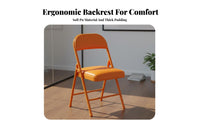 Folding Chair No Assembly Required Backrest Folding Chair Stable and Sturdy Cushioned Foldable Seat for Students, Renters, Dormitory, Meetings, Events