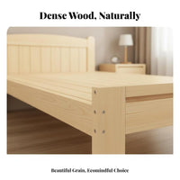 Slatted Pine Bed Frame sturdy Wood Construction Wooden Slat Bed Frame Minimalist Design Bedroom Furniture for Children, Students, kid's Room, Apartment