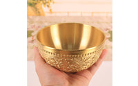 Embossed Copper Bowl Polished Decorative Bowl Elegant Vessel Stylish for Collectors, Home Display