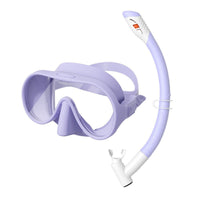 Food-Grade Silicone Kids Snorkel Set with Tempered Glass Adjustable Childrens Snorkel Mask with Splash Guard Easy to Use Kids Snorkeling Set Waterproof for Youngsters