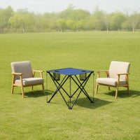 Compact Folding Table with Cup Holders Outdoor Folding Table with Storage Pockets Foldable Sturdy for Picnics