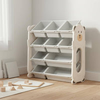 Toy Sorting Bin Shelf Easy to Organize Toy Storage Rack Child-Friendly Height Kids Storage Shelf for Young Children, Kindergarten, Playroom, Nursery