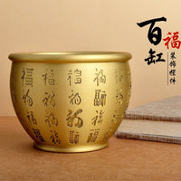 Baifu Copper Jar Pure Brass Rice Jar Decoration Home Wealth Display Cornucopia Small Copper Jar Money Bank