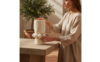 Vase with Raised Spheres Modern Flower Holder Simple Vessel for Tabletop, Shelf