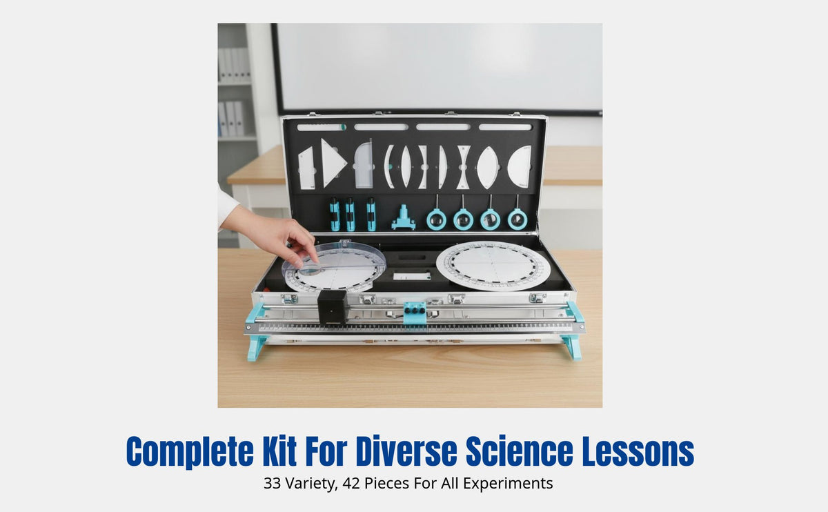 Teacher Edition Optical Experiment Box, Science Demonstration Kit, Classroom Teaching Tool for Junior High