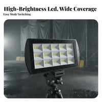 IP65 Waterproof Tripod Work Light High Brightness LED Work Light with Stand Anti-Slip Feet LED Floodlight 360° Rotatable for Street Vendors, DIY Enthusiasts, Night Markets, Workshops, Workshop, Garages