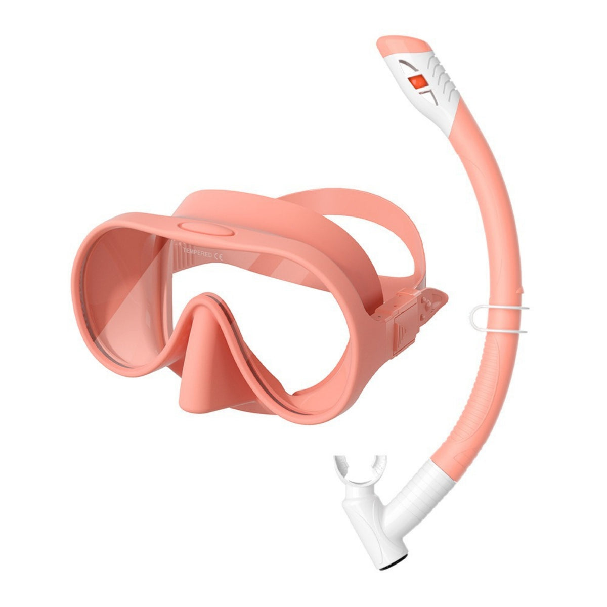 Food-Grade Silicone Kids Snorkel Set with Tempered Glass Adjustable Childrens Snorkel Mask with Splash Guard Easy to Use Kids Snorkeling Set Waterproof for Youngsters