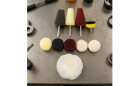 10 Pieces Mounted Polishing Sponge with Metal Stem Soft-Textured Drill Polishing Kit Versatile Foam Detailing Pads Easy to Use for Car Detailers, DIYers, Household Cleaning
