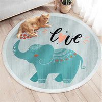 Cartoon Round Area Rug for Kids' Room, Bedroom, Computer Chair, or Hanging Basket Chair