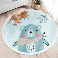 Cartoon Round Area Rug for Kids' Room, Bedroom, Computer Chair, or Hanging Basket Chair