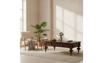 Coffee Table with Drawers Solid Wood Oak Coffee Table Vintage for Living Room