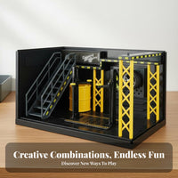 DIY Parking Lot Model Sturdy Car Repair Shop Playset Miniature Traffic Sign Set Indoor Outdoor Use Street Layout Rug Large Size