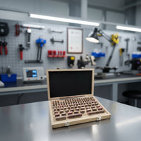 103 Pieces Calibrated Precision Steel Gauge Block Set Accurate Gauge Block Set with Wooden Case Machined Jo Blocks Hardened for Inspectors