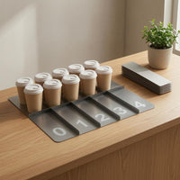 Numbered Drink Carrier Rack Low Profile Stainless Steel Drink Carrier Rectangular