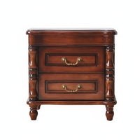 USA-inspired rustic & Design Roman pillar Nightstand With Storage Drawer Roman pillar End Table Distressed Finish Bedroom Furnishing Vintage Design for homeowners, Interior Designers, Renters, Guest Room, Home Decoration